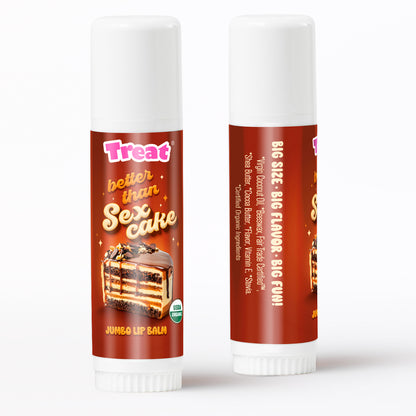 Better Than Sex Cake Jumbo Organic Lip Balm — Decadent Natural Lip Balm by Treat Beauty