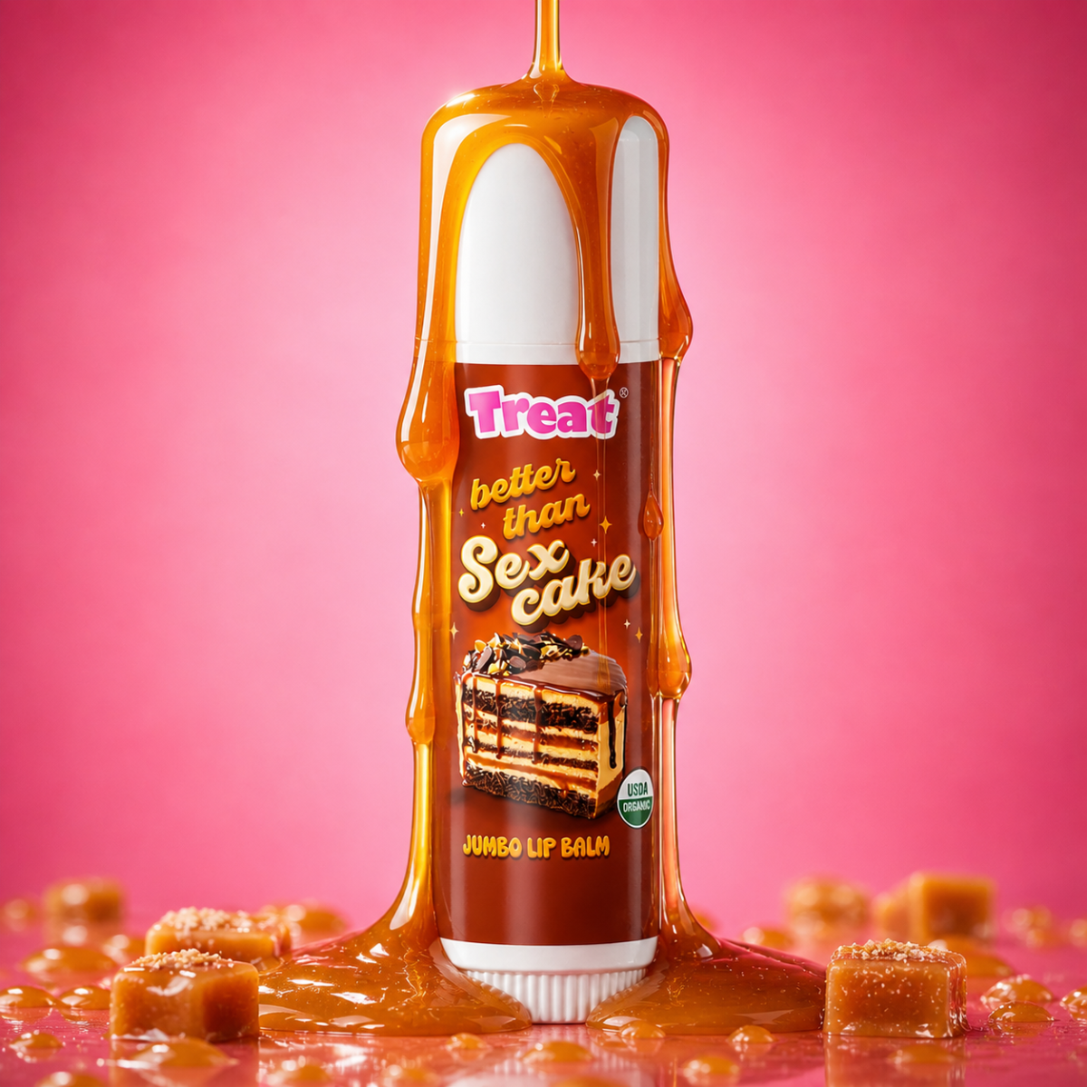 Better Than Sex Cake Jumbo Organic Lip Balm — Decadent Natural Lip Balm by Treat Beauty