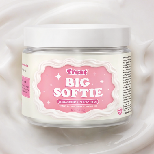 Big Softie Ultra-Soothing Aloe Body Cream 16oz — Natural Fragrance-Free Moisturizer by Treat Beauty