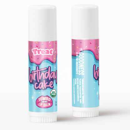 Birthday Cake Jumbo Organic Lip Balm — Sweet USDA Certified Natural Lip Balm