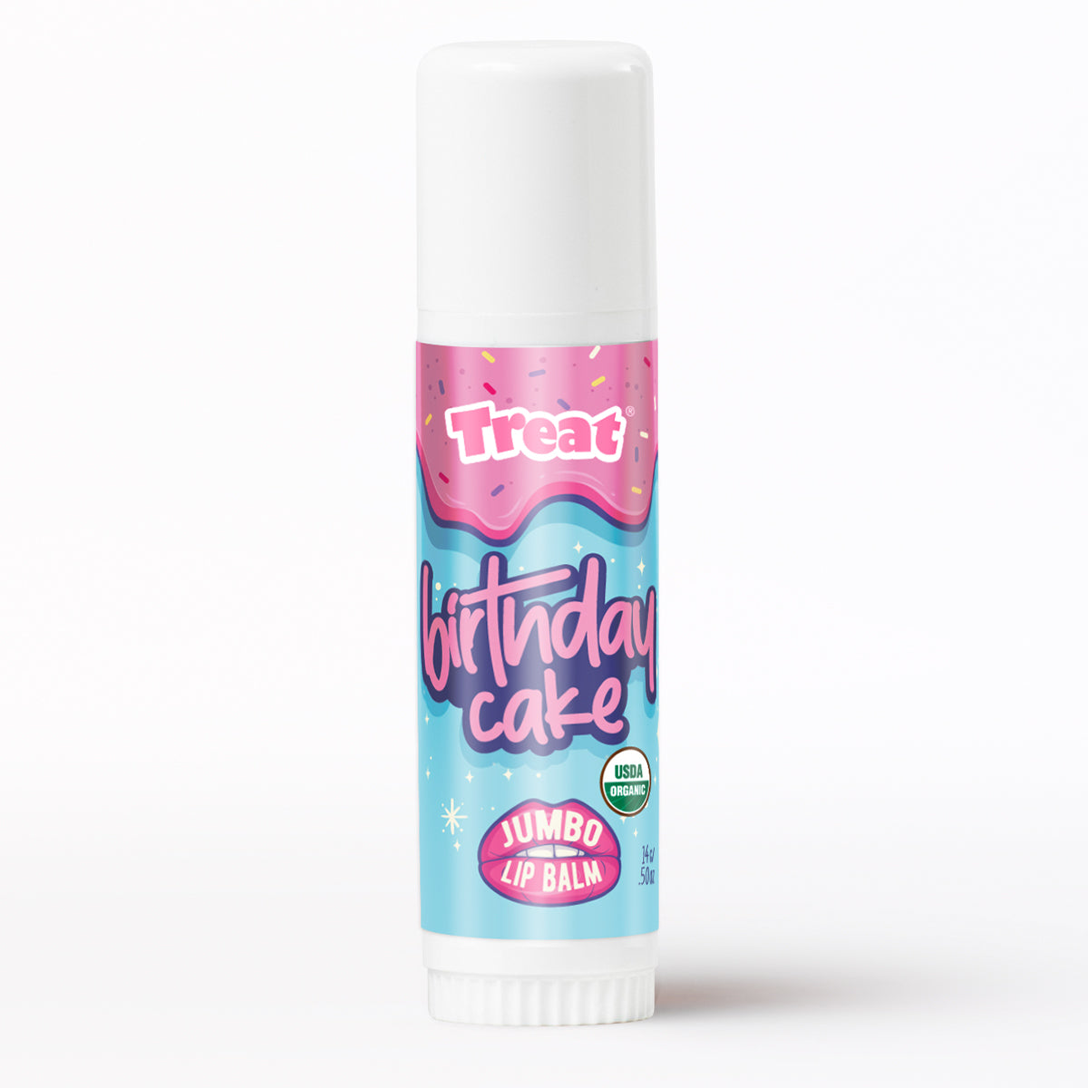 Birthday Cake Jumbo Organic Lip Balm — Sweet USDA Certified Natural Lip Balm