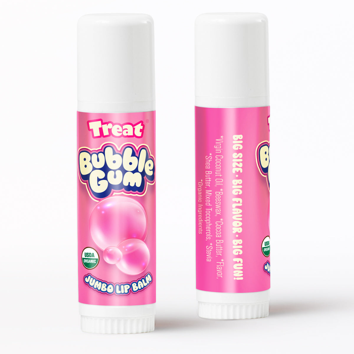 Bubble Gum Jumbo Organic Lip Balm — Fun Natural Lip Balm for All Ages by Treat Beauty