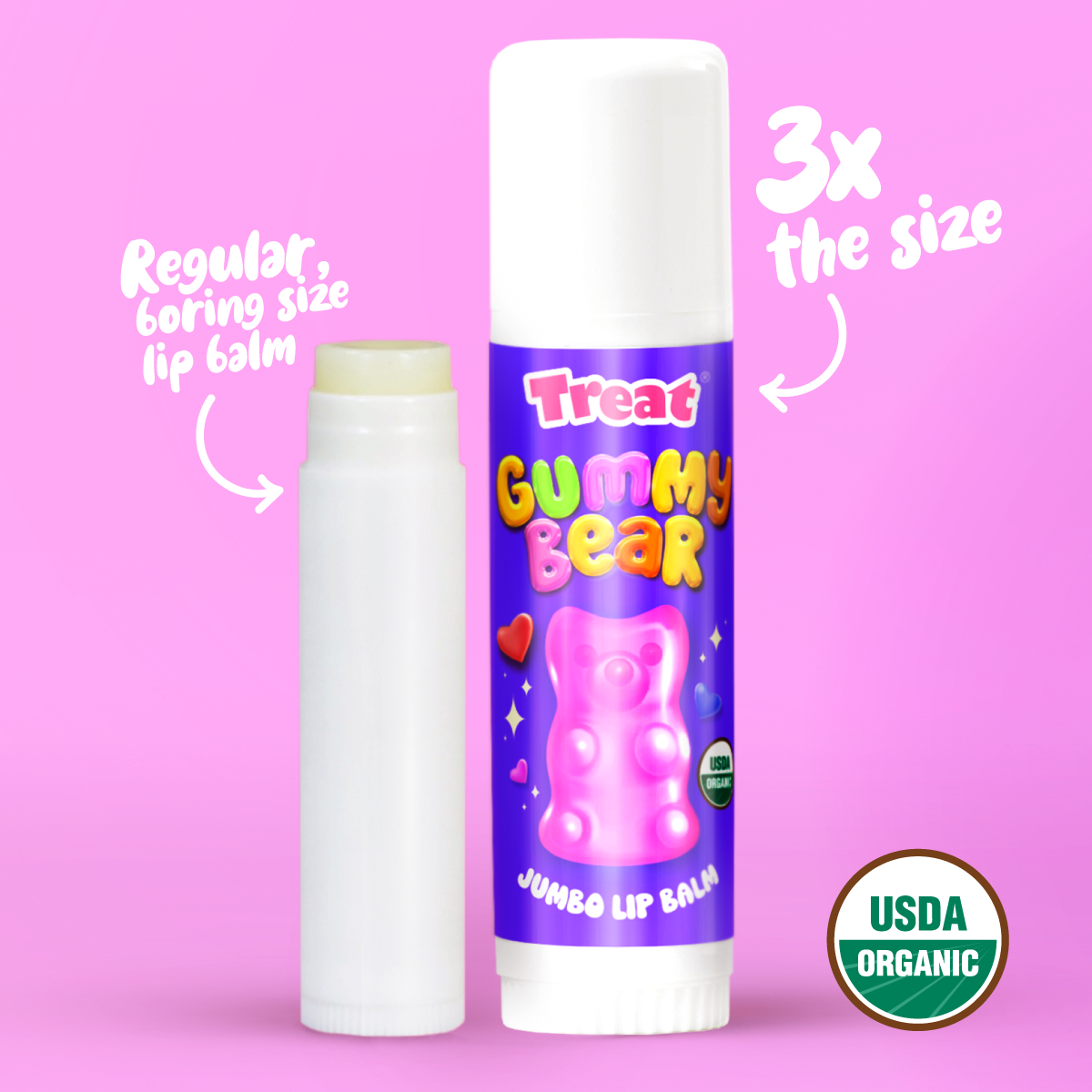 Gummy Bear Jumbo Organic Lip Balm — Natural Candy-Inspired Lip Balm by Treat Beauty