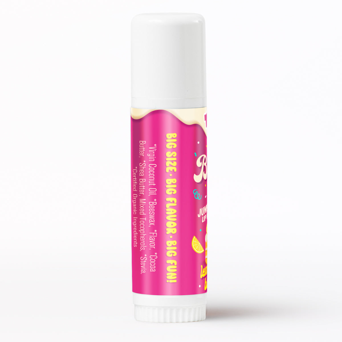 Lemon Buttercream Birthday Cake Jumbo Organic Lip Balm — USDA Certified Natural Lip Balm