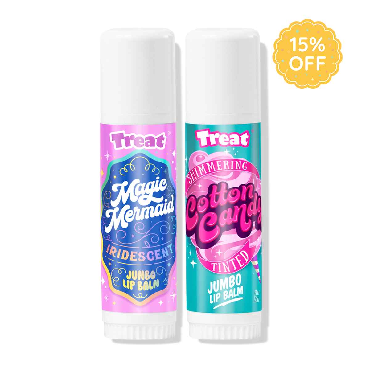 Magic and Shimmer Jumbo Organic Lip Balm Duo Bundle — Natural Lip Balm Gift Set