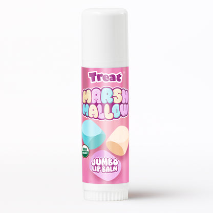 Treat Beauty Marshmallow Organic Lip Balm Swatch — USDA Certified Jumbo Natural Lip Balm