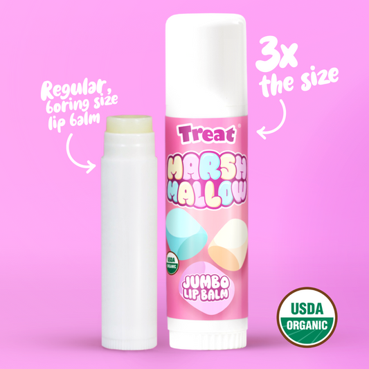 Marshmallow Jumbo Organic Lip Balm — Best Natural Lip Balm for Dry Chapped Lips