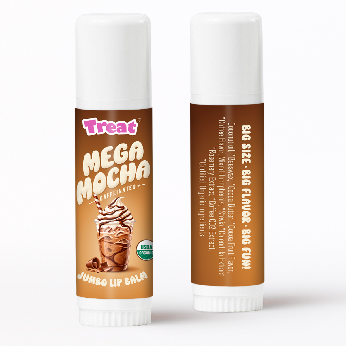 Mega Mocha Caffeinated Jumbo Organic Lip Balm