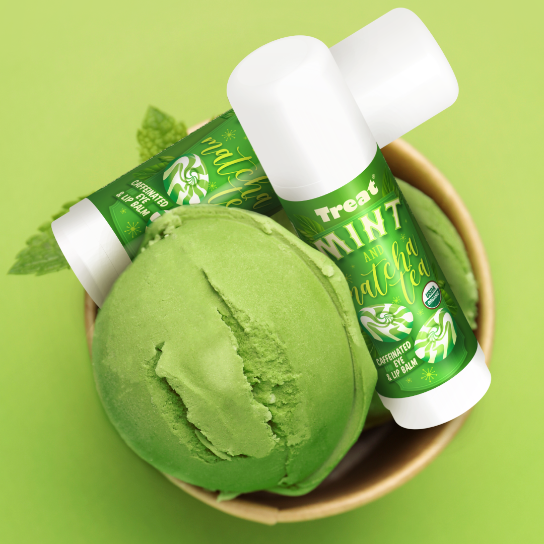 Mint Matcha Jumbo Organic Lip Balm Swatch — Best Natural Lip Balm for Dry Lips