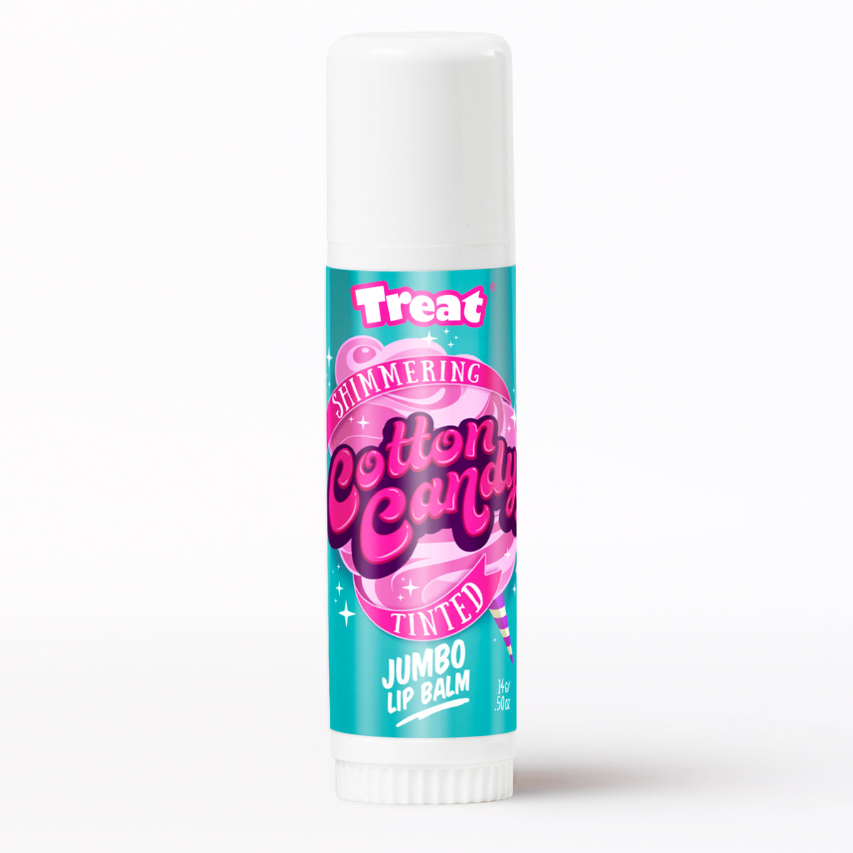 Cotton Candy Shimmering Tinted Jumbo Organic Lip Balm — Natural Tinted Lip Balm by Treat Beauty