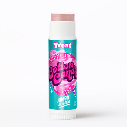 Cotton Candy Shimmering Tinted Jumbo Organic Lip Balm — Natural Tinted Lip Balm by Treat Beauty
