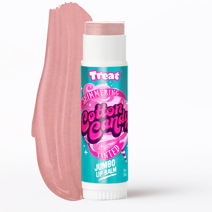 Pink Tinted Jumbo Natural Lip Balm Swatch — Shimmering Organic Lip Color