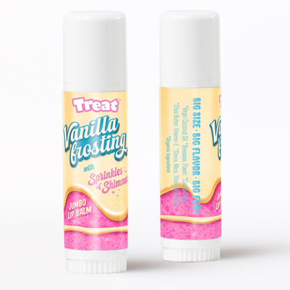 Vanilla Frosting Shimmer Jumbo Organic Lip Balm — Sparkly Natural Lip Balm by Treat Beauty
