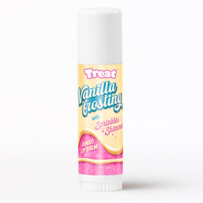 Vanilla Frosting Shimmer Jumbo Organic Lip Balm — Sparkly Natural Lip Balm by Treat Beauty