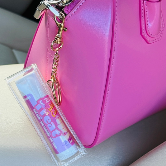 Jumbo Lip Balm Carrier Pouch with Keychain — Holder for Treat Beauty Organic Lip Balms