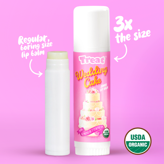 Wedding Cake Jumbo Organic Lip Balm — Sweet Natural Lip Balm by Treat Beauty