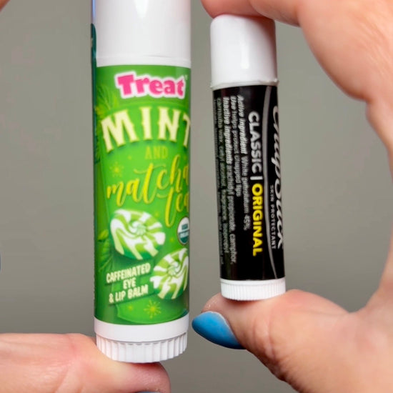 Mint Matcha compare to regular size lip balm video