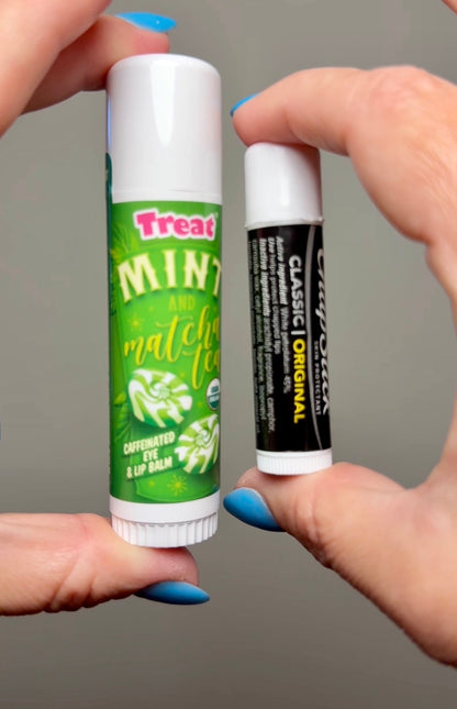 Mint Matcha compare to regular size lip balm video