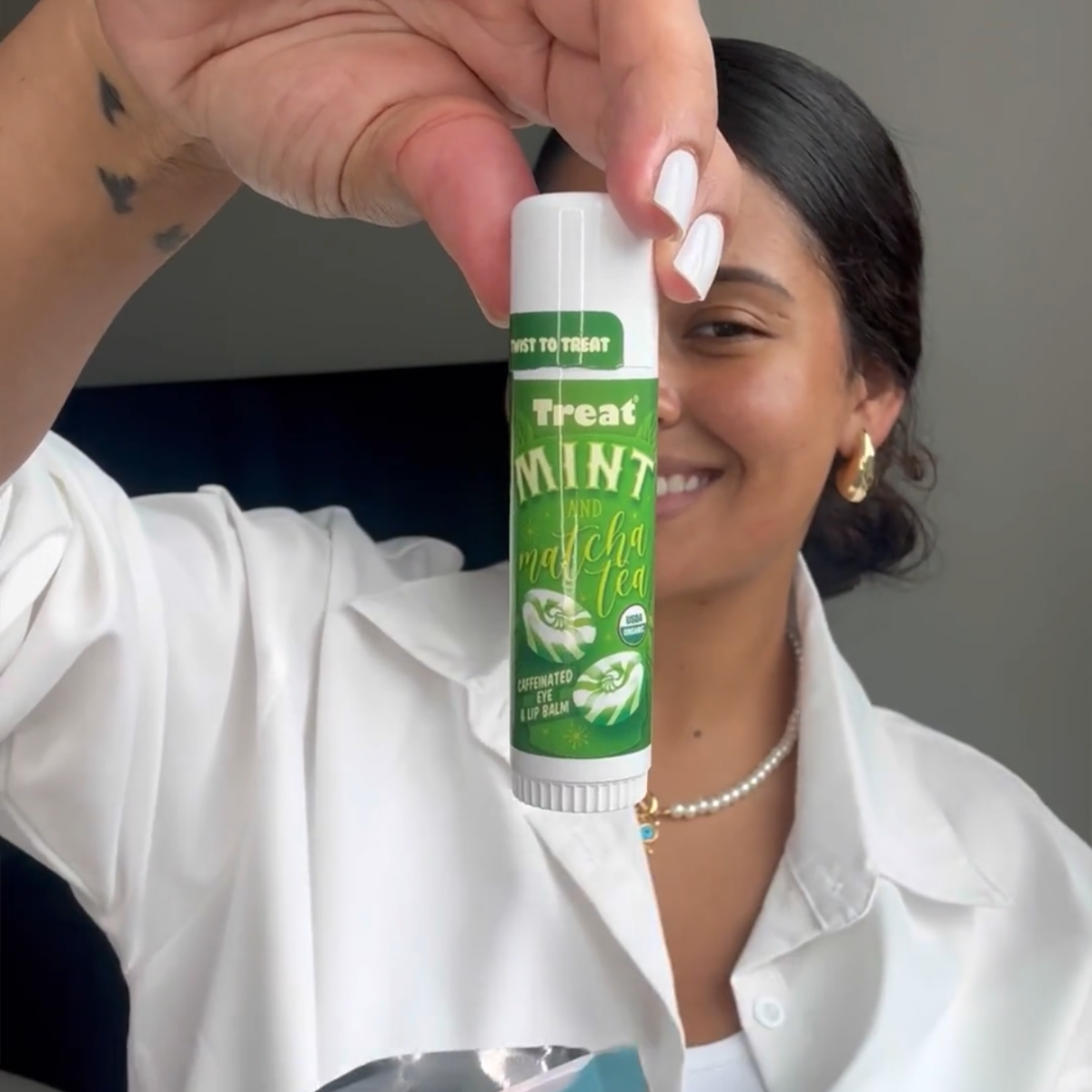 Mint & Matcha Tea Caffeinated Jumbo  Eye & Lip Balm 