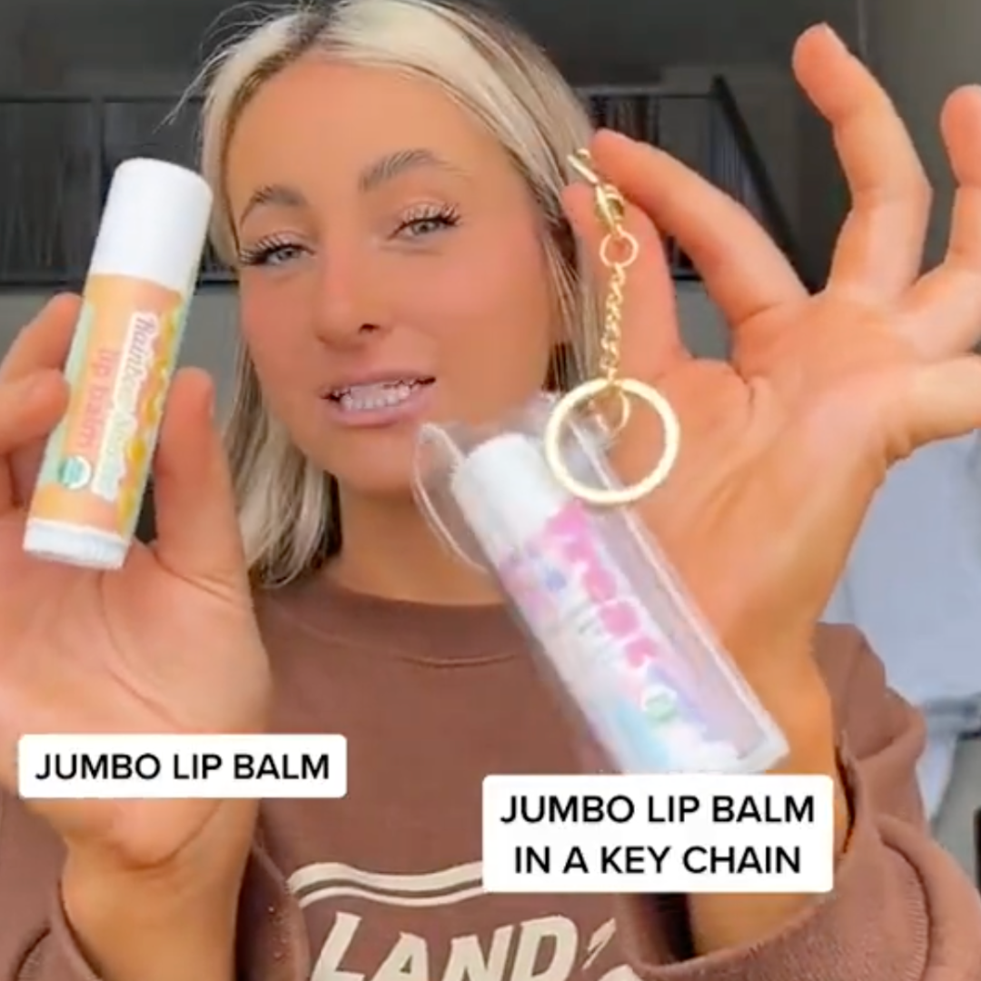 Jumbo Lip Balm Pouch with Keychain - 1 balm carrier