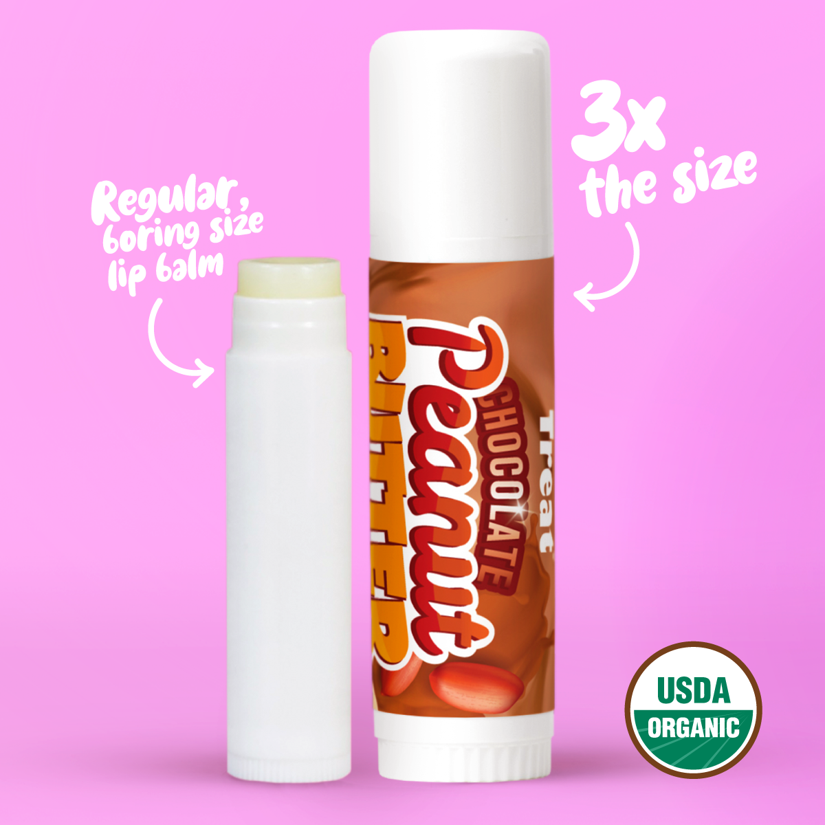 Chocolate Peanut Butter Jumbo Organic Lip Balm