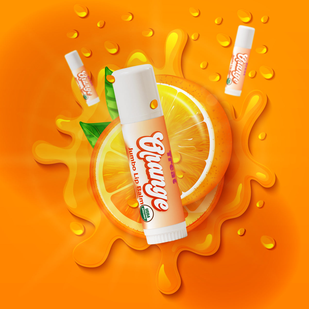 Orange Jumbo Lip Balm 